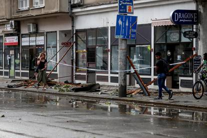 Zagreb: Posljedice snažnog nevremena na ulicama grada
