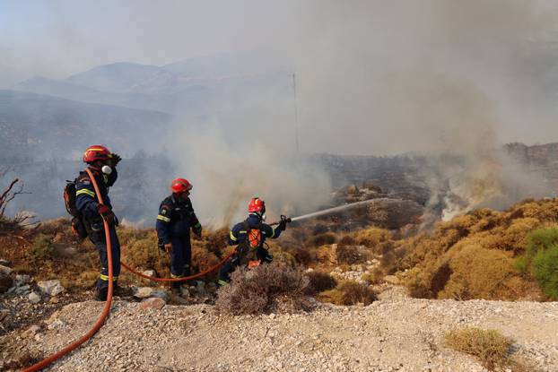 Wildfire on the island of Chios