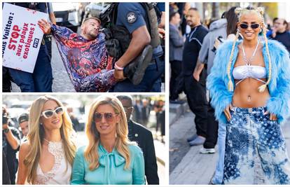 Ekskluzivno s Tjedna mode: Na revije došle Paris i Nicky Hilton, aktivist PETA-e, a zatim i policija