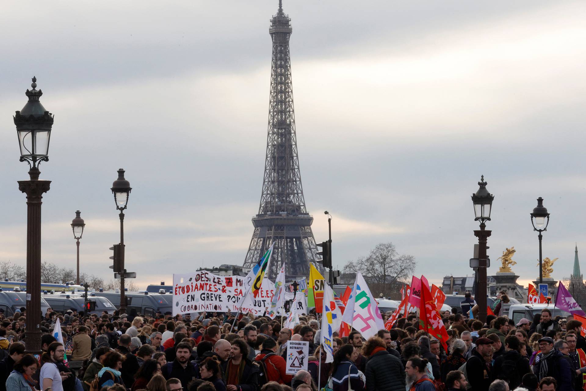 French government's pension reform bill at the National Assembly in Paris