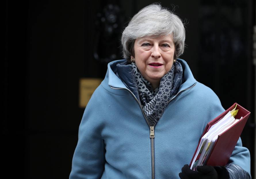Britain's Prime Minister Theresa May is seen outside Downing Street in London