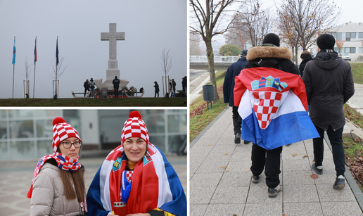 FOTO Šalovi, široki osmijesi i magla: Ljudi iz cijele Hrvatske stigli su u Vukovar na obljetnicu