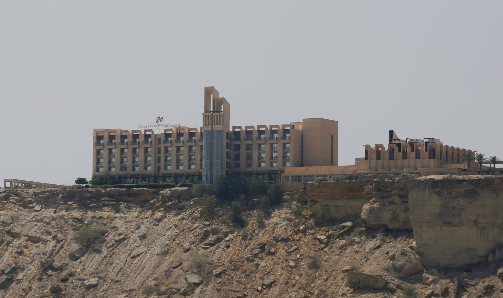 A general view of the Pearl Continental (PC) hotel in Gwadar,