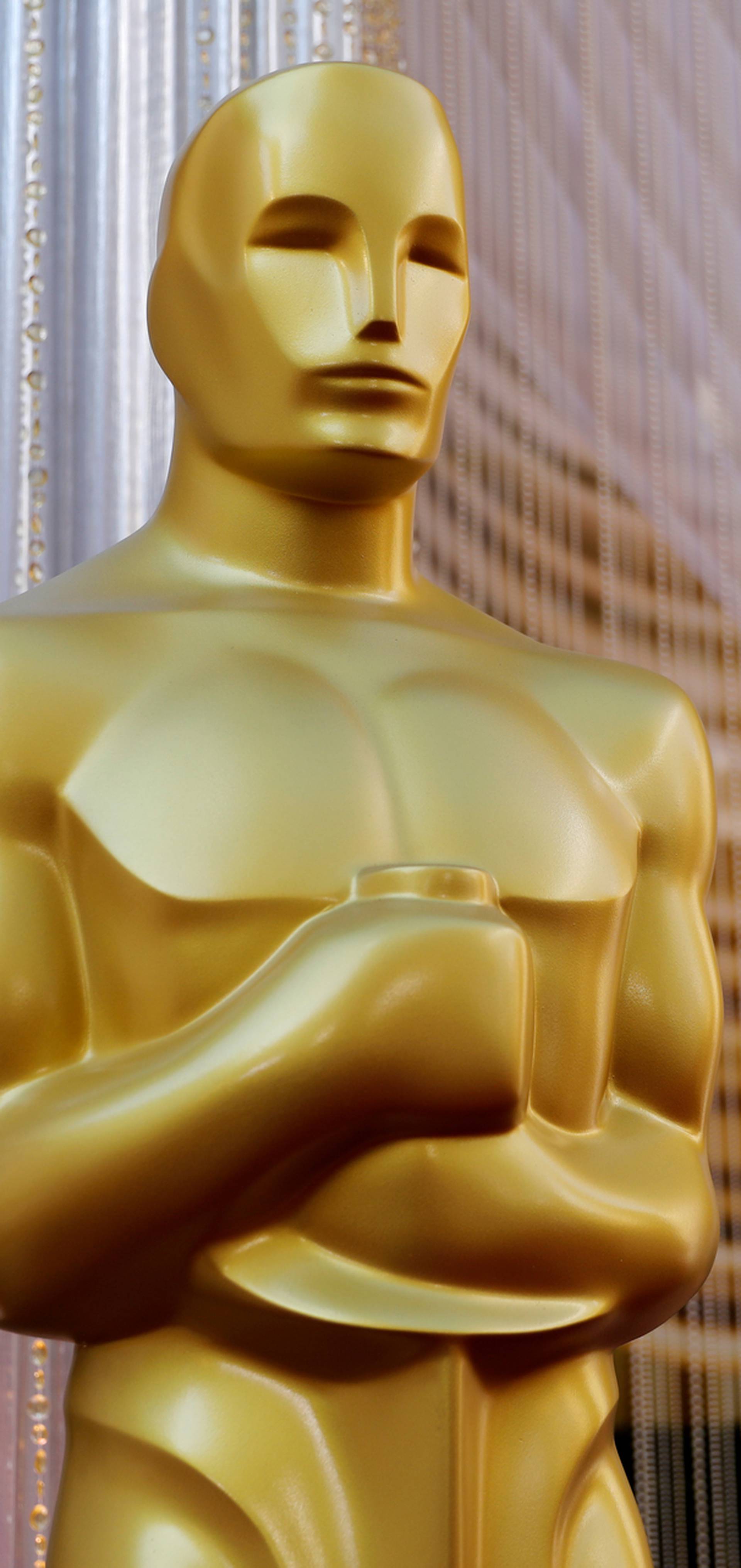 An Oscar statue stands along the red carpet arrivals area in preparation for the 92nd Academy Awards in Los Angeles