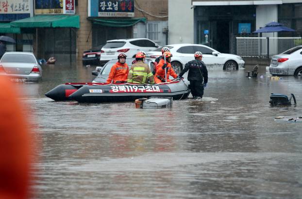 South Korea lashed by heavy rain