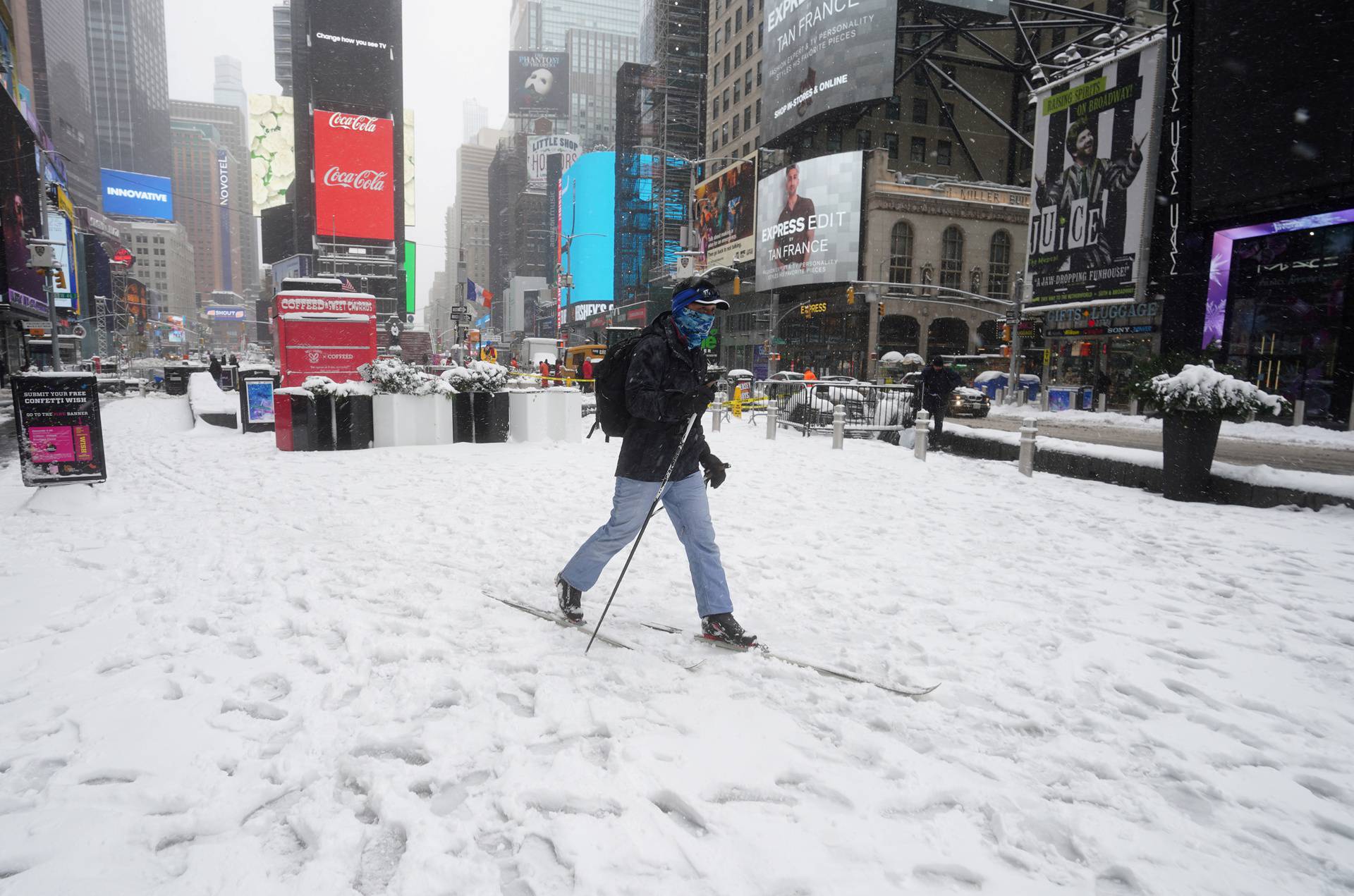 Nor'easter storm in New York City