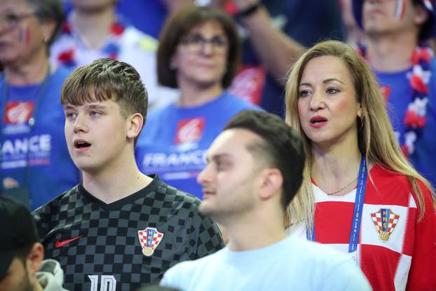 Zagreb: Navijači na susretu Francuske i Hrvatske na IHF Svjetskom rukometnom prvenstvu 2025.