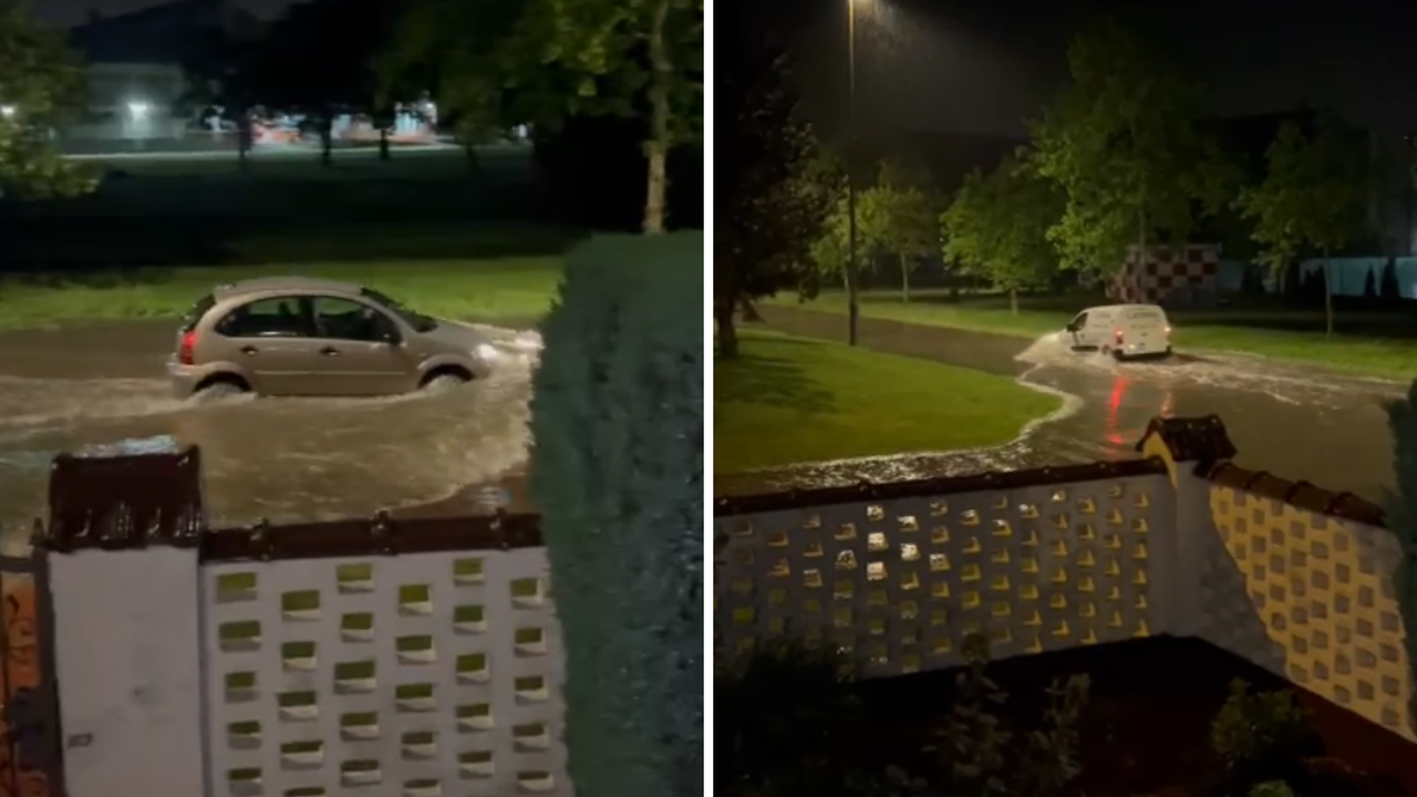 VIDEO Jako nevrijeme poharalo Vinkovce! Ulice pod vodom, auti zaglavili na cesti, nema struje...