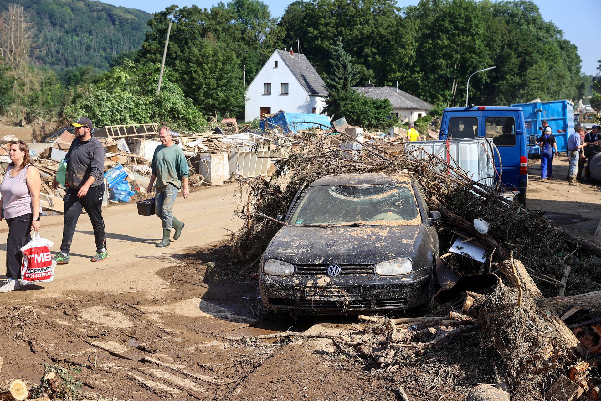 Aftermath of heavy rainfalls in Germany