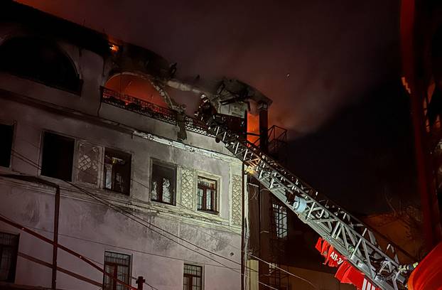 Aftermath of a Russian drone attack in Kharkiv