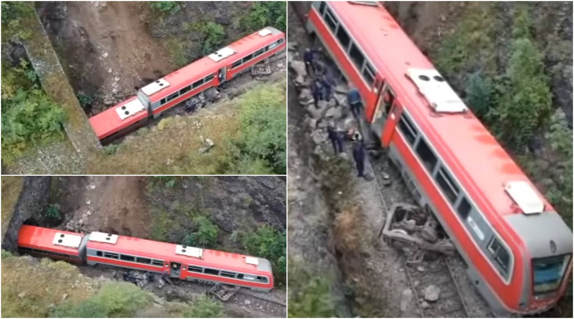 Drama na tračnicama: Stijena pala na prugu, a vlak odsklizao!