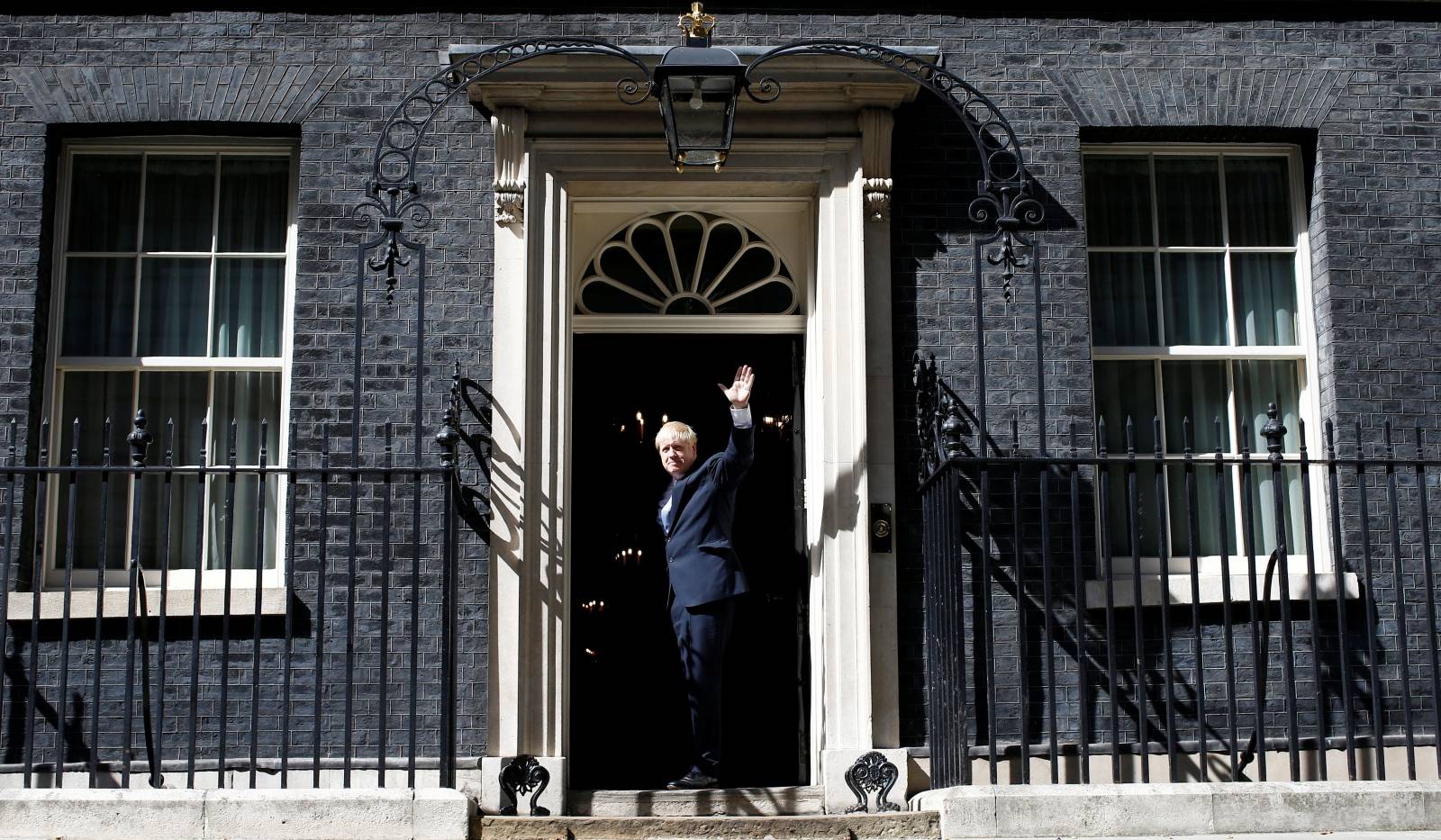 Britain's new Prime Minister, Boris Johnson, enters Downing Street, in London