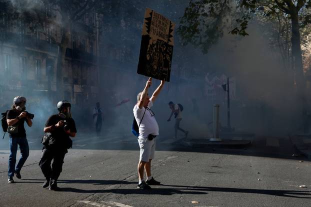 Nationwide strike and anti-government protests called by French unions in France