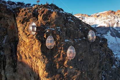 Hotel na stijenama u Patagoniji