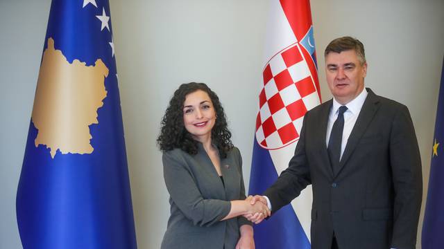 Zagreb: Predsjednik Zoran Milanović ugostio predsjednicu Republike Kosovo Vjosu Osmani