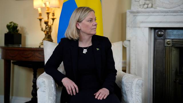 British PM Johnson meets with Swedish PM Andersson following JEF meeting, in London