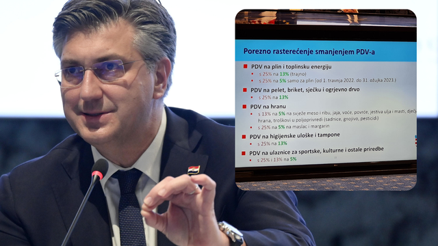 Ovo su nove mjere: Plenković najavio smanjenje PDV-a na plin, drva, namirnice, uloške...