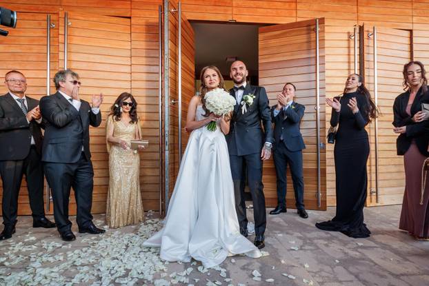 Split: Vjenčanje Hajdukovog nogometaša Anthonyja Kalika i Ivone Glavaš