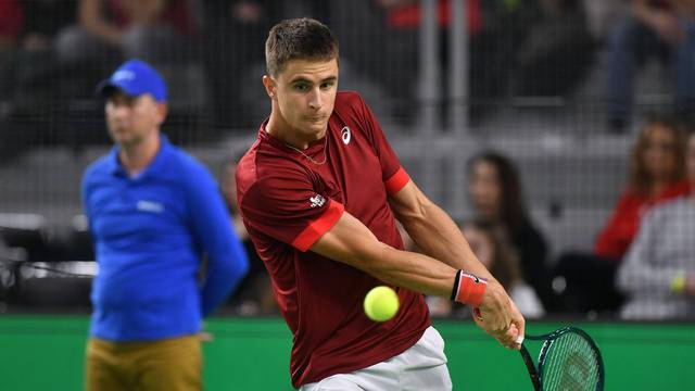 Varaždin: Davis Cup, meč Duje Ajduković - Bergs Zizou