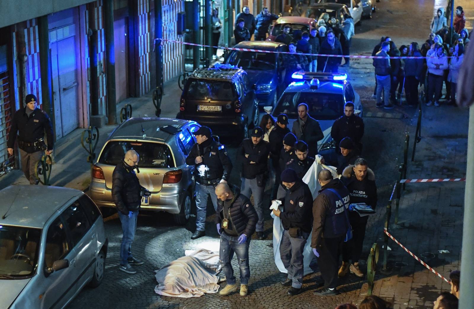 Camorra's ambush, a 54-year-old woman, Annamaria Palmieri, was killed in an ambush in via del'Alveo Artificiale, in the district of San Giovanni a Teduccio in Naples.