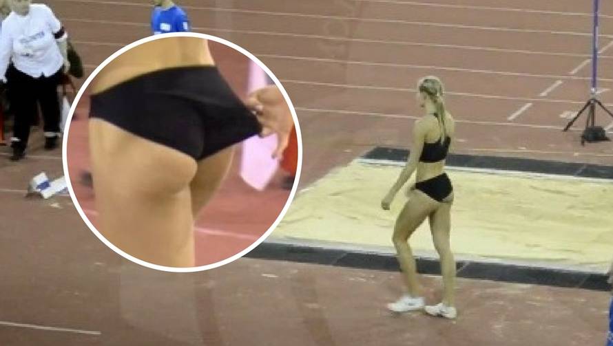 Svi se dižu kad Klišina skače, samo se kamera spušta dolje