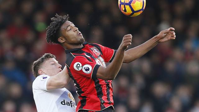 Bournemouth's Jordon Ibe in action with Sunderland's Billy Jones