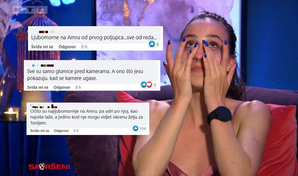 Gledatelji 'Savršenog' stali u Amrinu obranu: 'Najiskrenija je, a cure su ljubomorne zbog puse'