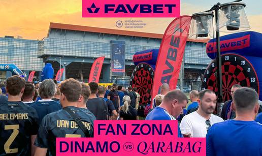 FAVBET fan zona na utakmici kvalifikacija za Ligu prvaka između Dinama i Qarabaga