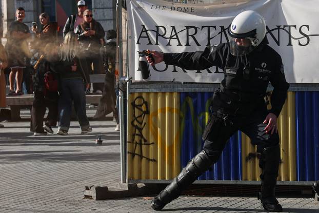 Students' protest in Brussels