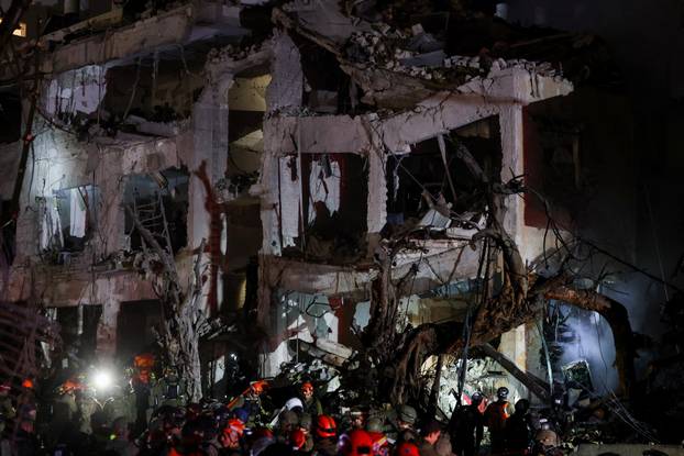 Aftermatch of a projectile impact in Tel Aviv