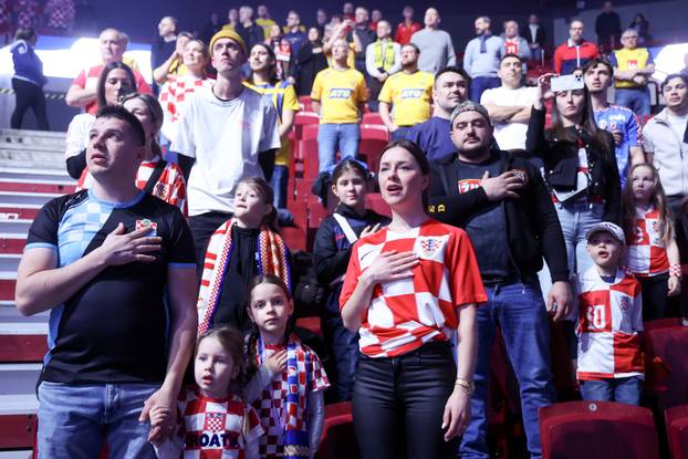 Malmo: Navijači Hrvatske i Mađarske na rukometnoj utakmici EHF prvenstva