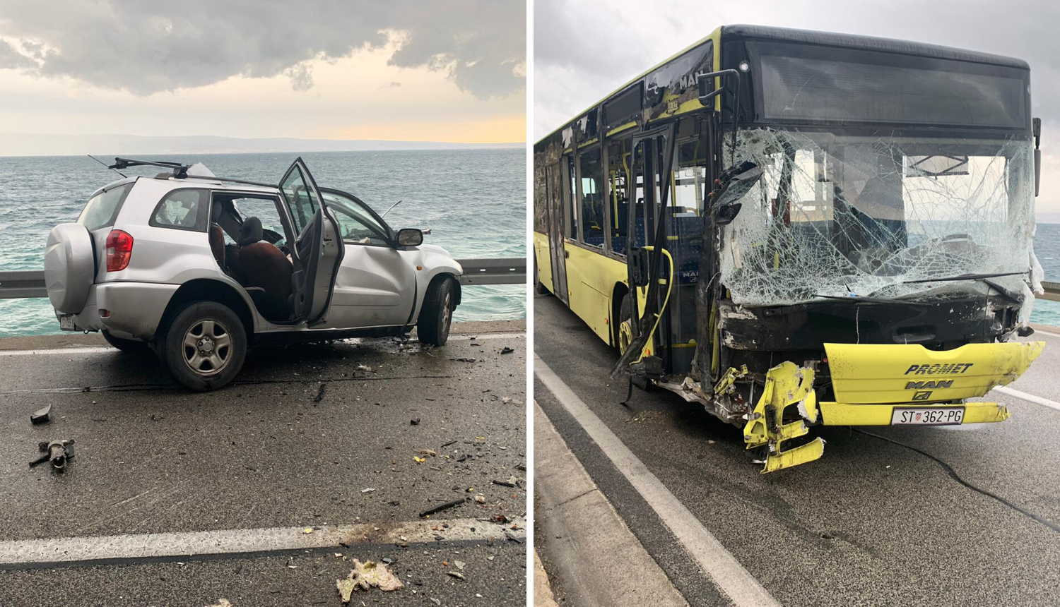 Sudar u Krilu Jesenice: Bus i auto smrskani, poginuo vozač