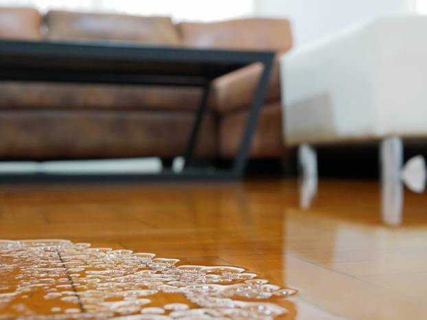 Close,Up,Of,Water,Flooding,On,Living,Room,Parquet,Floor