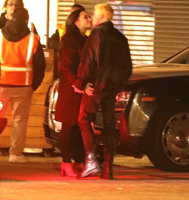 *PREMIUM EXCLUSIVE* Demi Lovato tenderly kisses new boyfriend Henri Levy as they leave a swanky Malibu restaurant