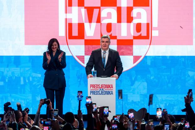 Zagreb: Zoran Milanović pobijedio na predsjedničkim izborima