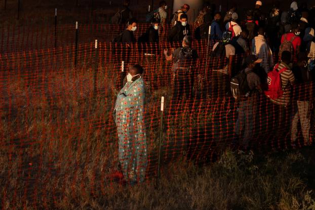 Migrant camp in Del Rio, Texas