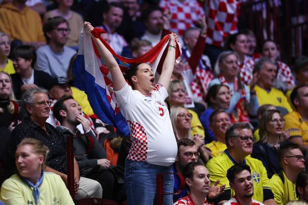 Susret Švedske i Hrvatske u prvom krugu EHF Europskog prvenstva, navijači