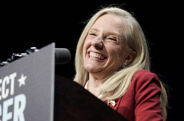 Democrat Abigail Spanberger delivers her victory speech