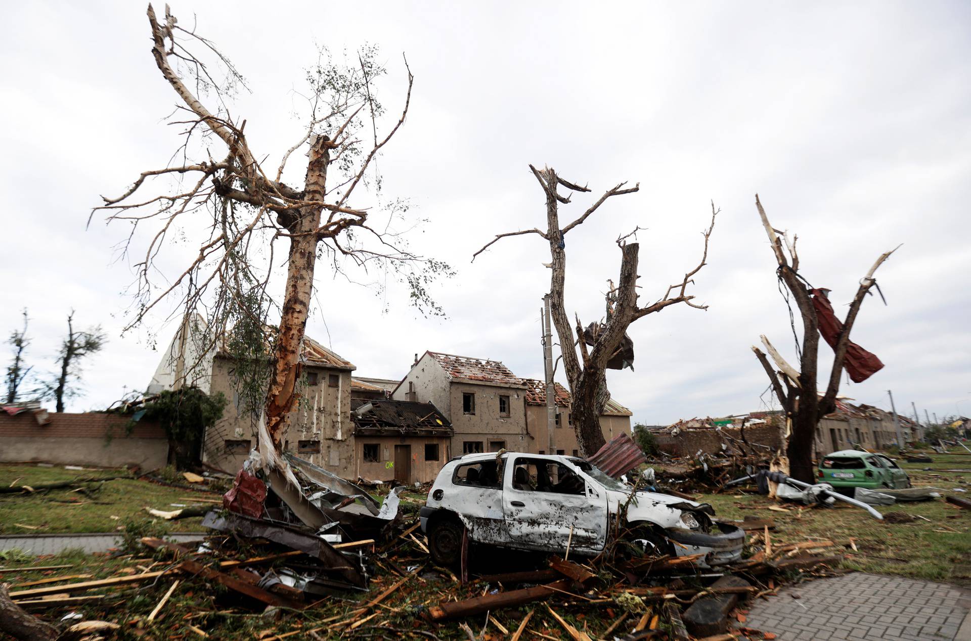 Aftermath of rare tornado in Czech Republic