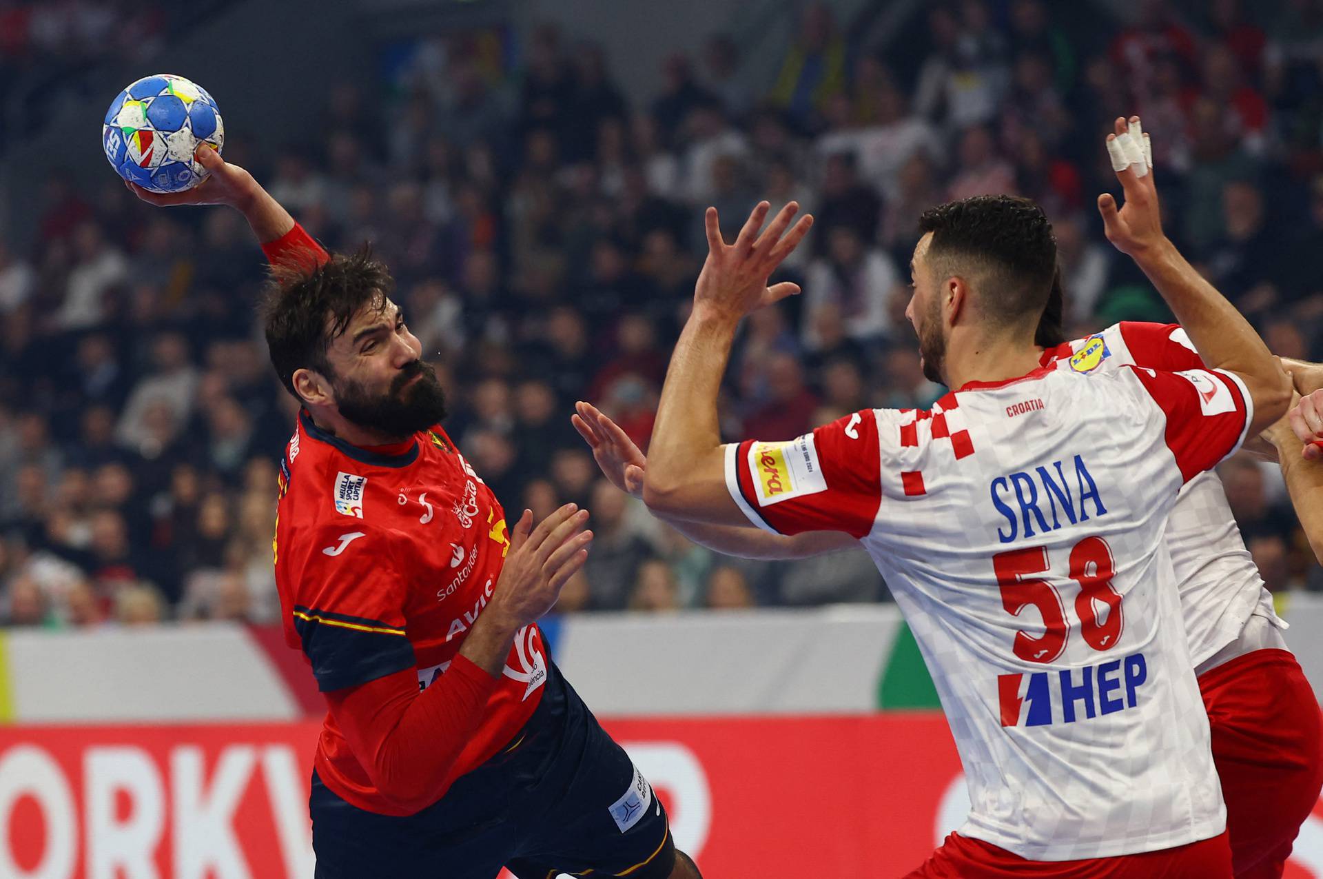 EHF 2024 Men's European Handball Championship - Preliminary Round - Group B - Spain v Croatia