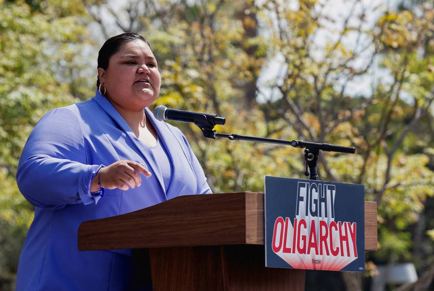 U.S. Sen. Sanders and U.S. Rep. Ocasio-Cortez hold a rally in Los Angeles