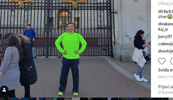 Pahor, "kralj Instagrama": U sportskoj odjeći ispred palače