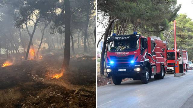 VIDEO Više od 120 vatrogasaca na terenu, cijelu noć sanirali su ogroman požar kod Trogira