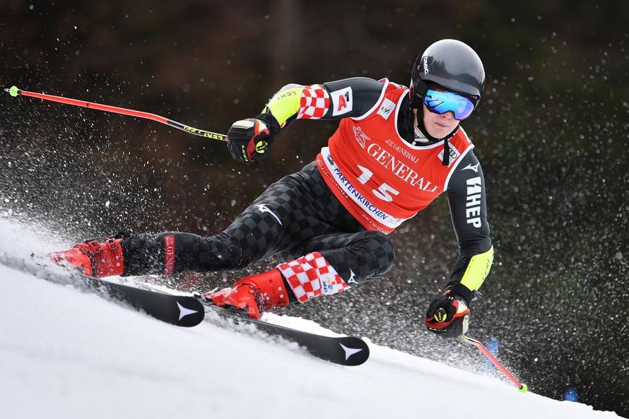 Alpine skiing: men's giant slalom / Kandahar race in Garmisch Partenkirchen.