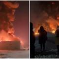 Dramatične snimke iz Sankt Peterburga: Širi se plamen, crni oblak nadvio cijeli grad