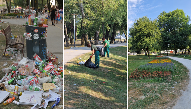 Pogledajte kako Bundek sada izgleda! Sinoć bila hrpa smeća, vrijedni čistači radili cijelu noć