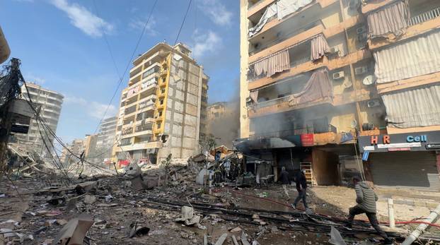 Aftermath of strikes in Beirut