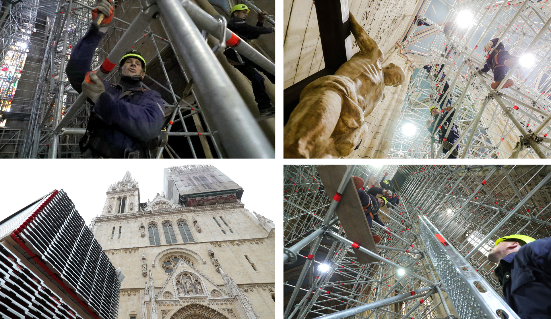 Katedrala godinu dana nakon potresa: Radnici umjesto vjernika, skele umjesto kipova