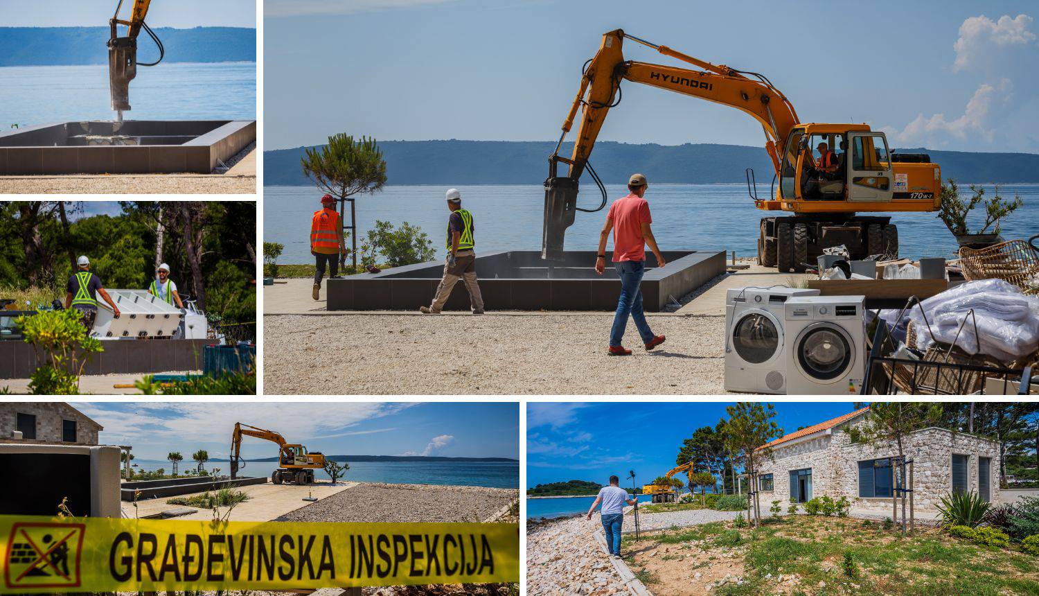 Pogledajte rušenje na Čiovu! Šveđanin je bespravno izgradio čitavu dvokatnicu s bazenom