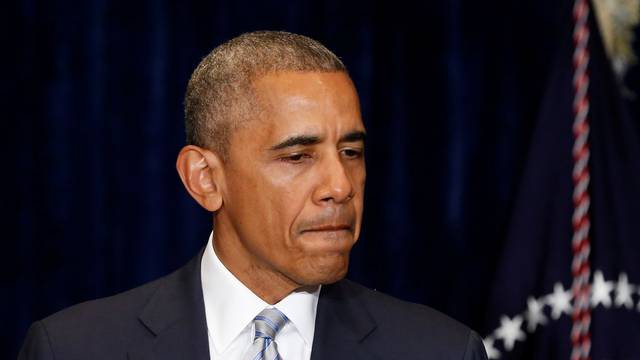 U.S. President Barack Obama delivers remarks on recent police-involved shootings in Louisiana and Minnesota after arriving ahead of a NATO Summit in Warsaw